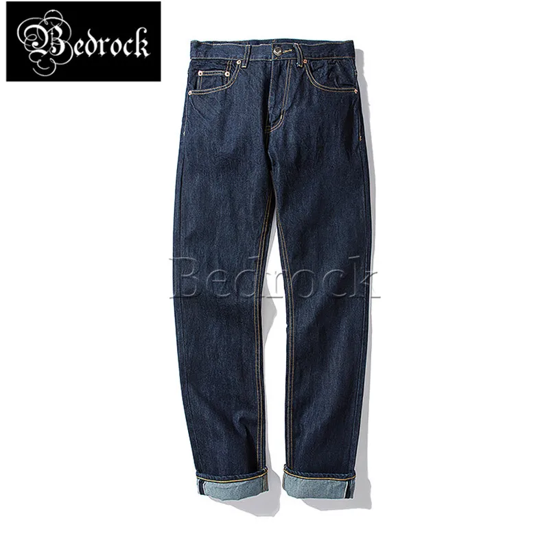 MBBCAR 13.5oz vintage selvedge jeans for men unwashed raw denim jeans slim straight washed blue jeans cattle jeans 704A