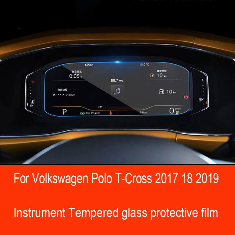 Для Volkswagen Polo T-Cross 2017 18 2019 автомобильная интерьерная панель мембрана ЖК-экран |