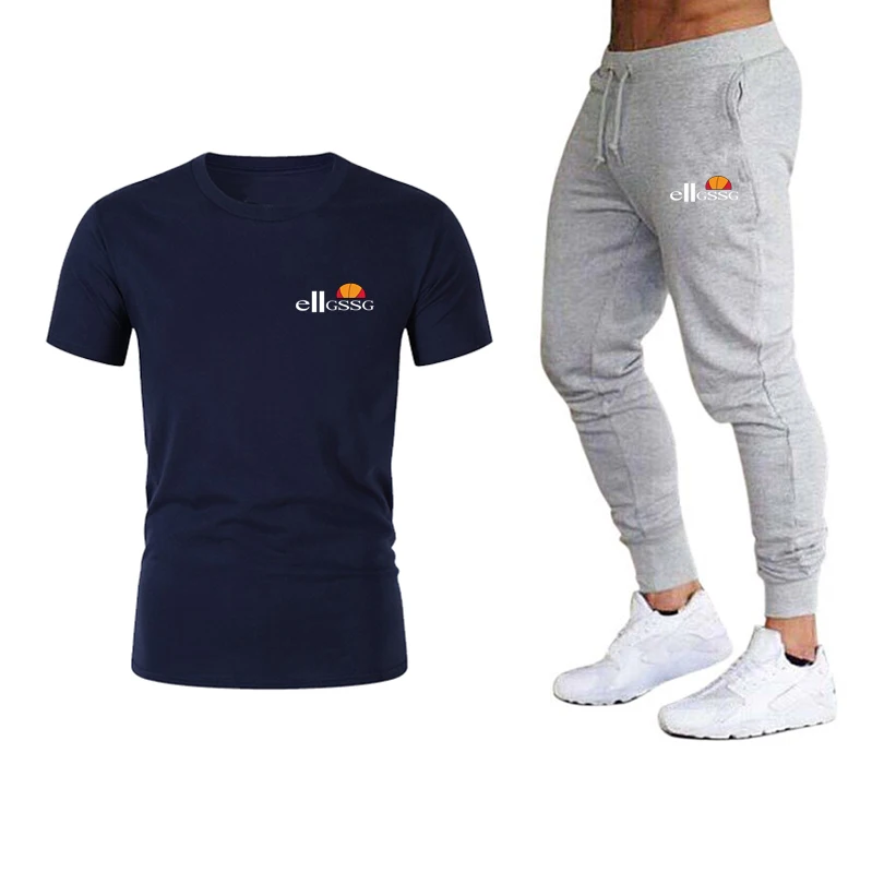 

2021 spring and summer sportswear sweatshirt T-shirt printing S-3XL fitness jogging + pants sweatpants S-3XL jogging