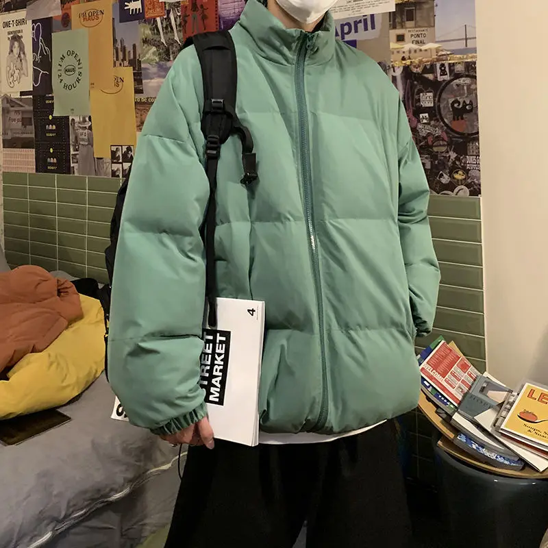 

Парка мужская, зимняя, теплая, однотонная, на молнии, Q103104, E-BAIHUI