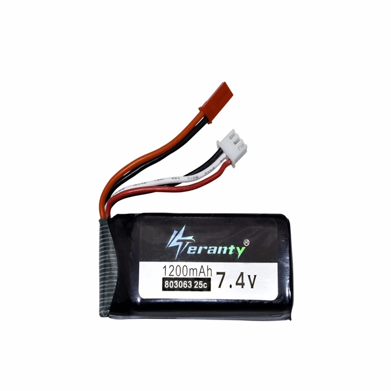 Белый 7,4 в 1200 мАч 803063 литий-полимерный аккумулятор для Yizhan X6 MJX X101 Wltoys V353 V353B V666 V262 A949 A969 A979 K929 V912 V915 дрона с дистанционным управлением - Цвет: Белый