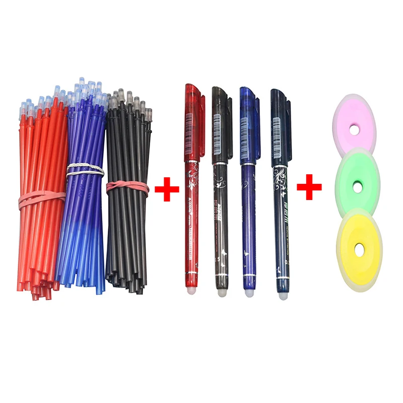 

36 Pcs/set Erasable Gel Pen Refills Rod 0.5mm Washable Handle Magic Erasable Pen for School Pen Writing Tools Kawaii Stationery