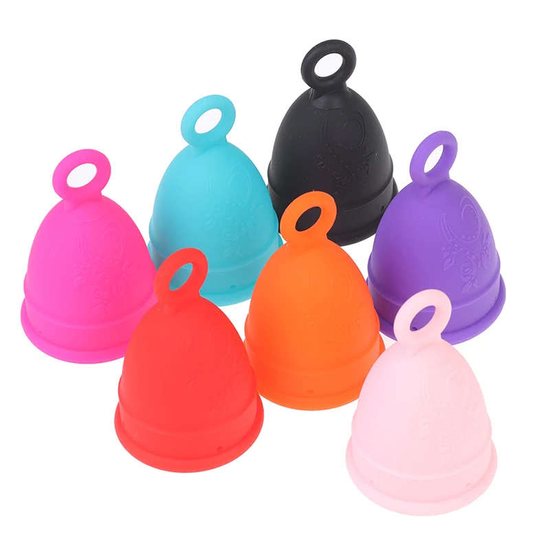 

1Pcs Mestrual Cup With Ring Hygiener Period For Women Menstruatie Cup Medical Grade Silicone Menstrual Cup Collector Menstrual