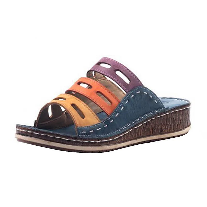 Hot Sale New Summer Women Sandals Stitching Ladies Open Toe Casual Shoes Platform Wedge Slides Beach Woman Shoe | Обувь