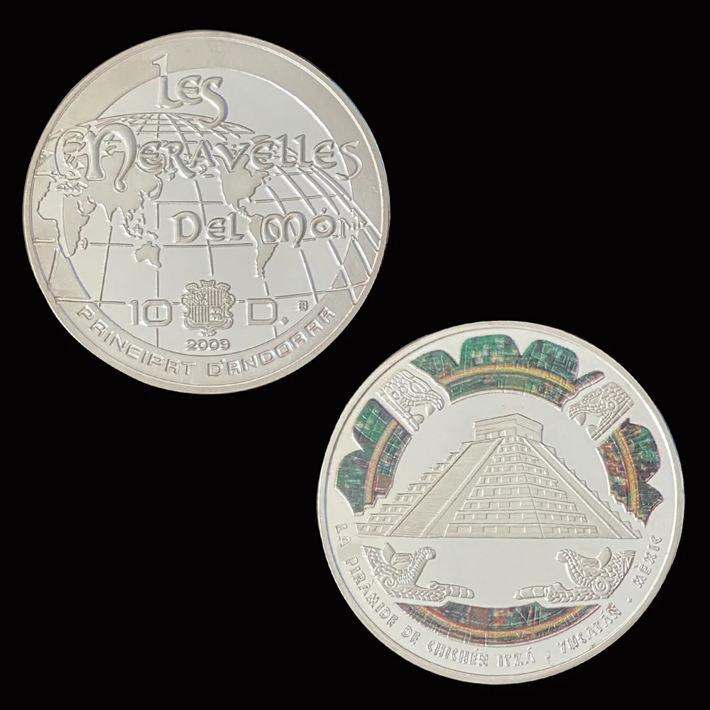 Пирамиды майя из Мексики серебряная монета для сбора | Дом и сад