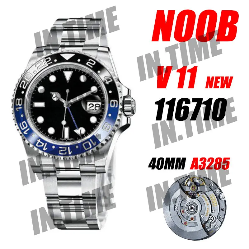 Роскошные часы пары GMT Master II 116710 черные/синие керамические высококачественные 904L
