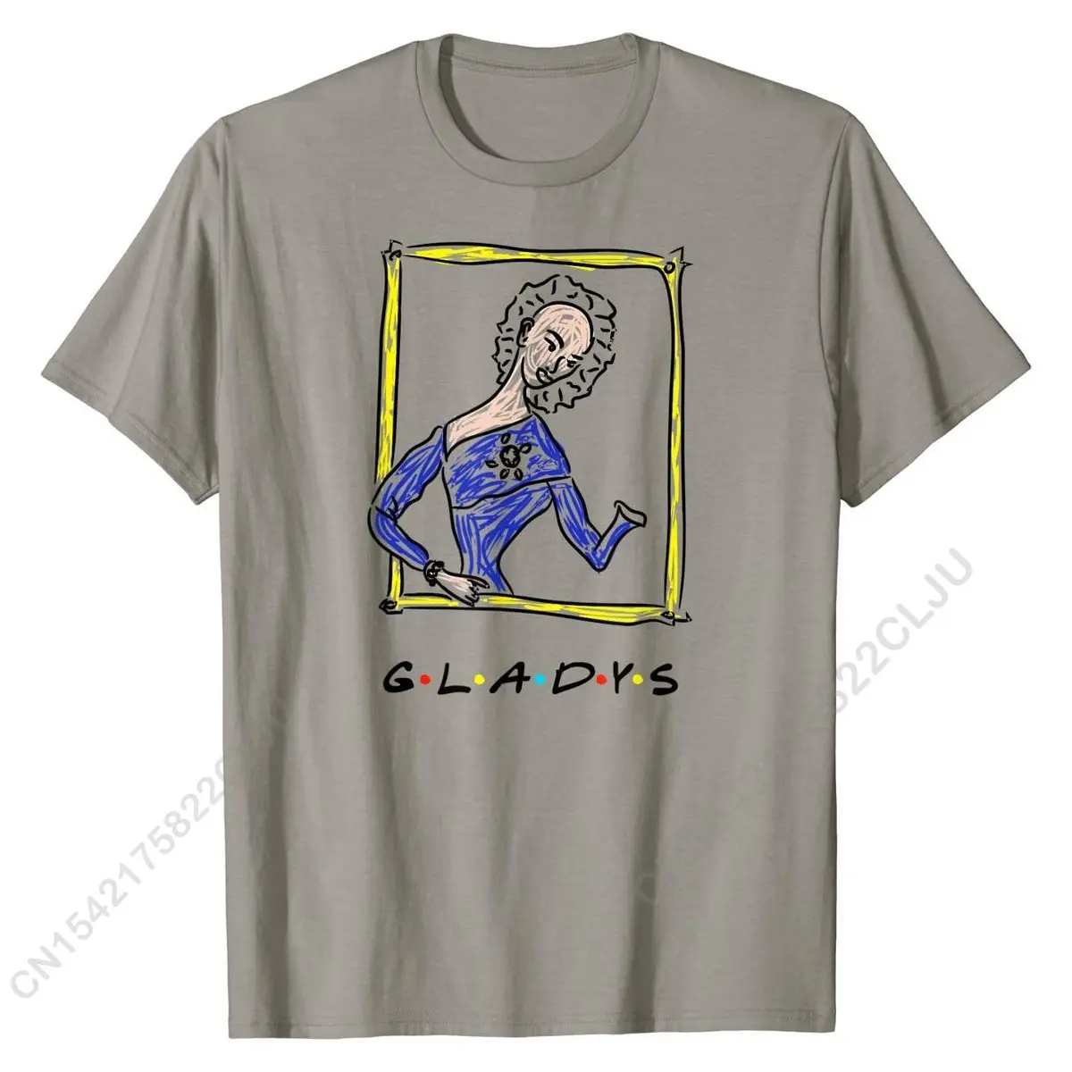 

Мужская хлопковая футболка Phoebe's Art Frame Gladys с забавными цитатами