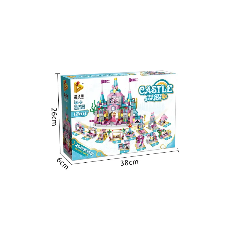 

New Princess Castle Model Building Blocks Compatible Friends lepings Girls Figures 12 IN 1 Bricks Sets Kids Toys for Girls