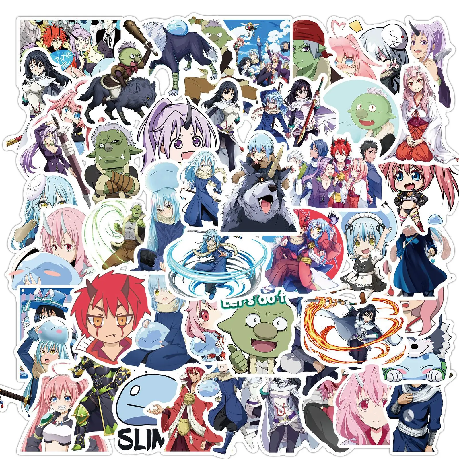 

10/50Pcs Japanese Anime That Time I Got Reincarnated As A Slime Stickers for Refrigerator Suitcase Scooter Graffiti Sticker