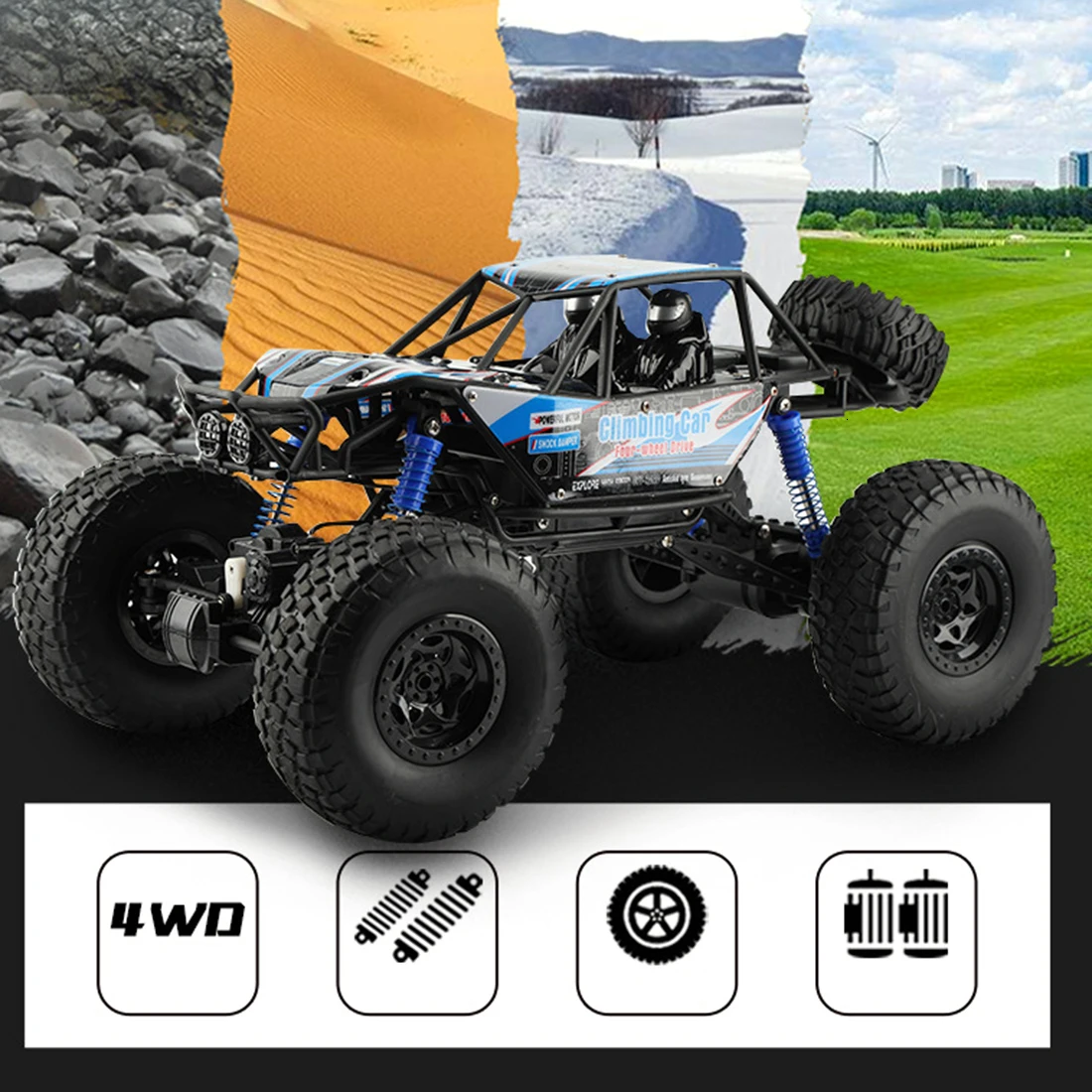 48 см 1:10 4WD 2,4G RC Monster Truck высокоскоростной гоночный автомобиль внедорожник-оранжевый