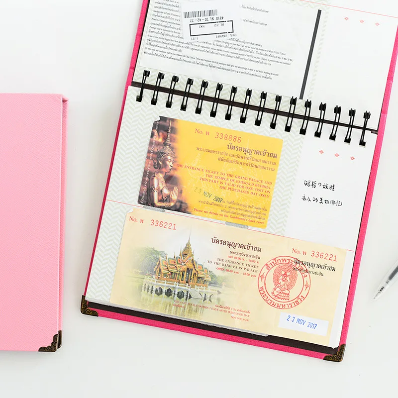 Мода DIY альбом концертных билетов сбор бумажных денег книга из искусственной кожи бумаги Interleaf фильм путешествия билетов коллекция альбом