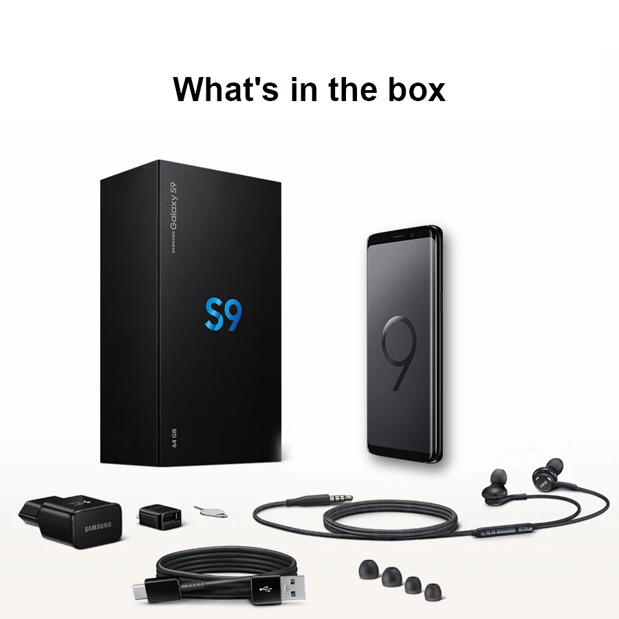 Смартфон Samsung Galaxy S9 G960U G960F 4 Гб ОЗУ 64 ПЗУ ROM12MP камера 4G LTE5.8 дюйма восемь ядер