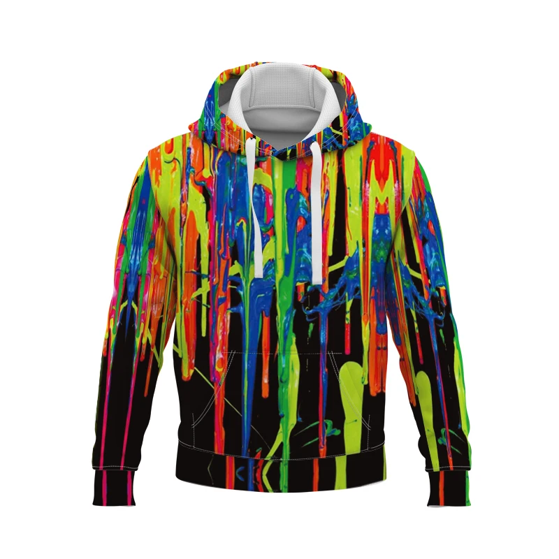 

2021, модная 3D Толстовка, мужская, брызговая, яркая, Повседневная Уличная Толстовка в стиле хип-хоп, Мужская и Женская толстовка