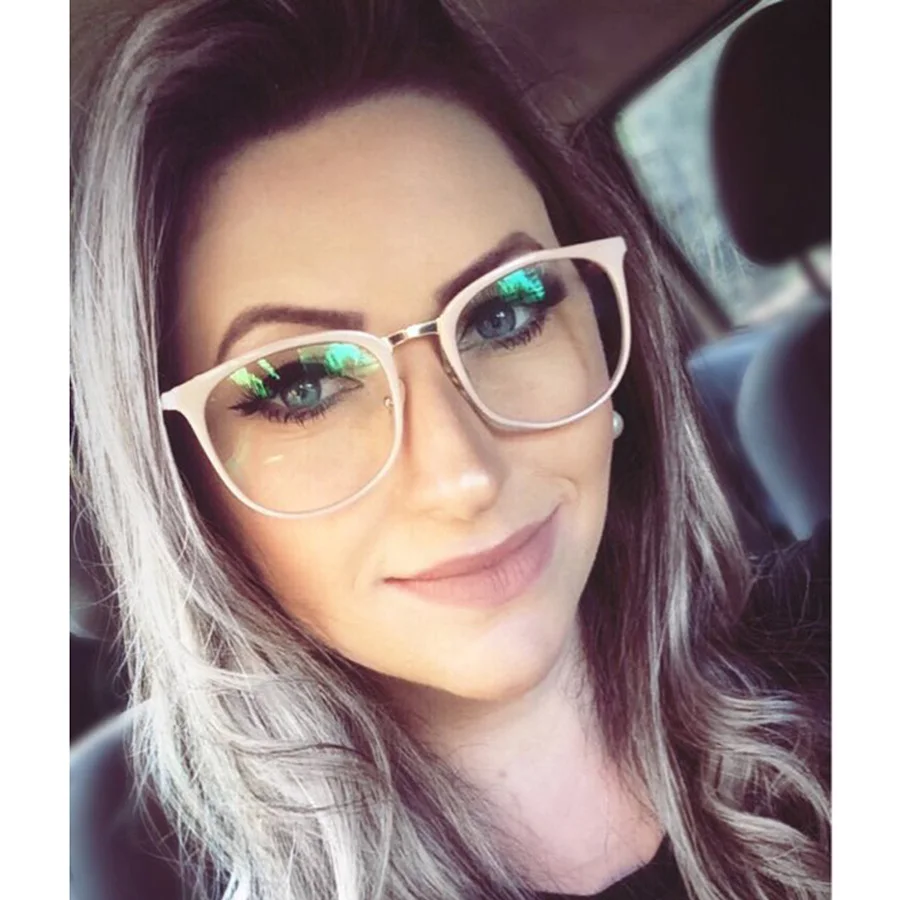YDO New Optical Glasses Frame Women Round Glasses Frames Female Prescription Vintage Acetate Ultralight Clear Reading Glasses