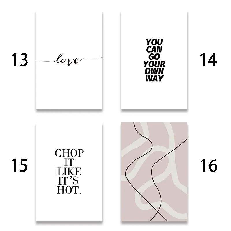 24 Модели Популярных текстильных плакатов в нордическом минималистическом стиле