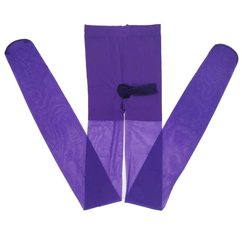 36Purple Женские и мужские облегающие колготки с мешочком для пениса, сексуальные прозрачные колготки, соблазнительные колготки, фетиш одежда, дышащие колготки - Цвет: 36Purple