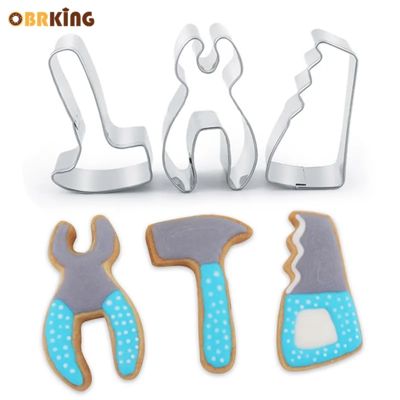 OBRKING 3 шт. молотковая пила Плоскогубцы форма формочки для печенья форма для печенья помадка для украшения торта кухонные принадлежности для выпечки кондитерских изделий