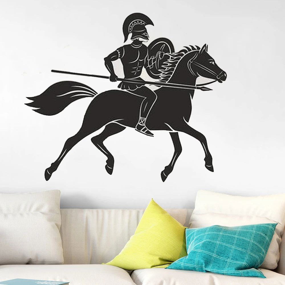 Древняя Греция Греческий воин настенная наклейка мурали искусства декорация винил съемный RU-300 on.