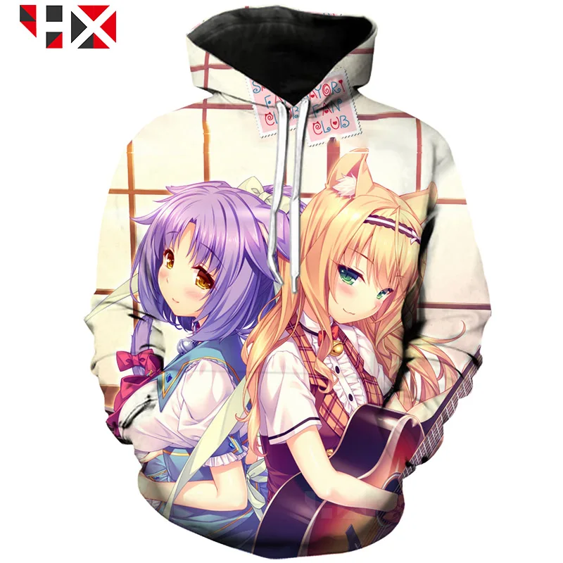 2021 Осень Новый стиль аниме Nekopara шоколад ваниль милая девочка 3D печать Harajuku
