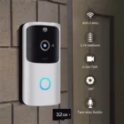 Умная Wi-Fi видео-дверной звонок Камера визуальное вызывное устройство с перезвон Ночное видение Ip дверной звонок Беспроводной домашней безопасности Камера флеш-карты памяти Tf 32 ГБ