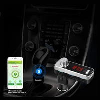 car kit handsfree bluetooth compatible fm transmitter led mp3 player usb charger car phone charger quick wireless audio receiver