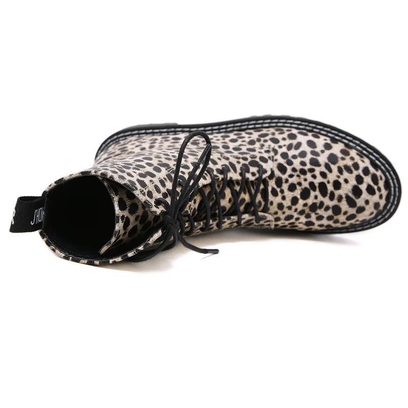 2020 Роскошные Дизайнерские леопардовые ботинки женские Ботинки Martin на плоской