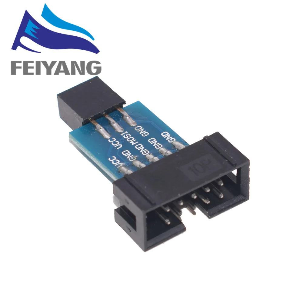 Adapter Board 1 шт. 10Pin до 6 Pin плата адаптера+ USBASP USBISP AVR программист USB ATMEGA8 ATMEGA128 ATtiny/CAN/PWM 10Pin провода модуль DIY - Цвет: Adapter Board