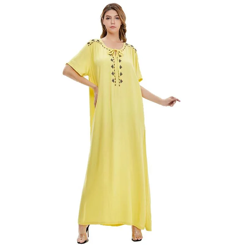 

Bangladesh Hijab Moroccan Kaftan Muslim Dress Evening Abaya Long Vestidos Women Beading Ruffles Islamic Clothing Djellaba Robe