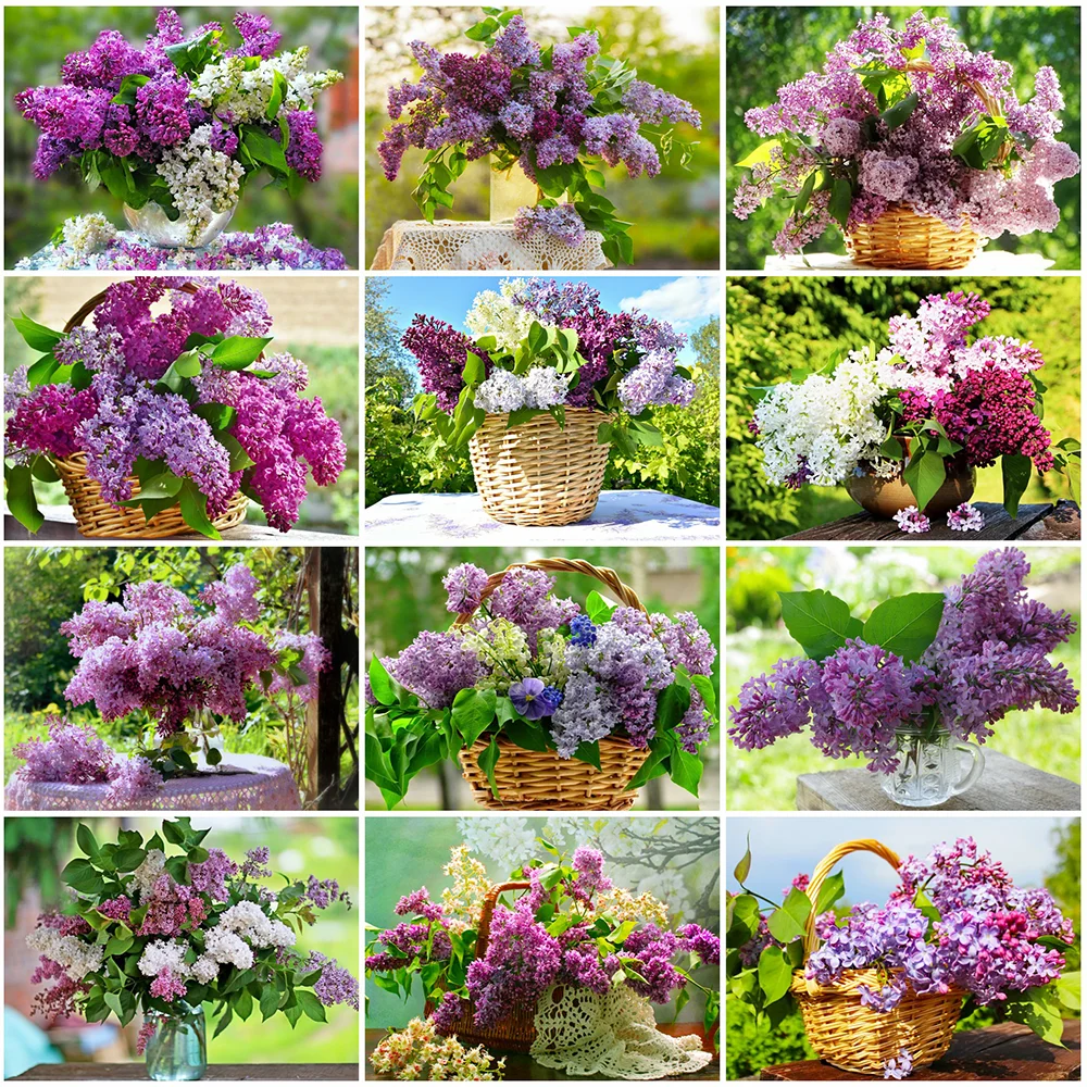 

DUTEY 5D «сделай сам»: сиреневый полная Алмазная вышивка ручной работы Рукоделие Весенняя мозаика Наборы цветок вышивка крестом ручной работы