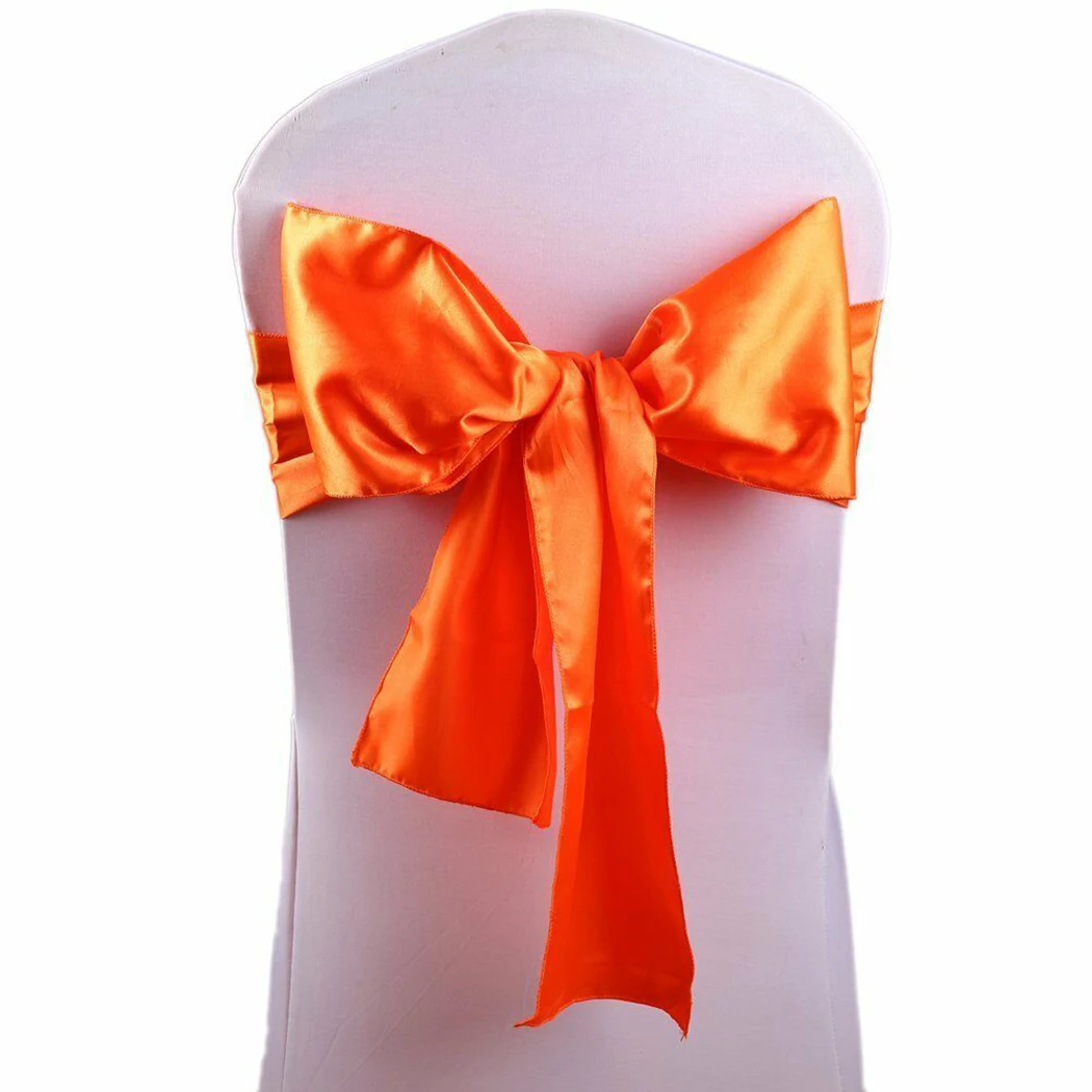 

7"x 108" Chair Covers Spandex Elastic Chair Sashes Satin Cover Ribbon Party Decor Supplies Decorative For Banquet Hotel Chair