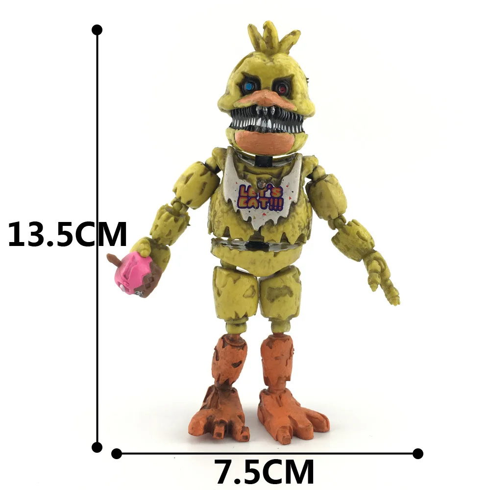 FNAF Five Nights at Freddy's фигурка кошмар Фредди Бонни и Чика Funtime Foxy Медведь ПВХ фигурки