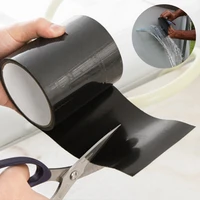5102030cm wide super strong fiber tape black waterproof and leak proof strong repair tape household water pipe plugging paste