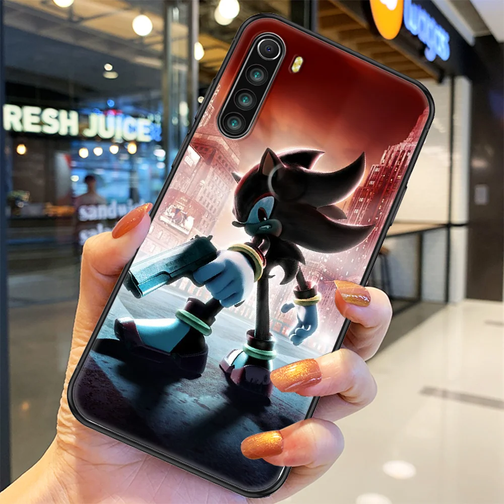 

Sonics Cartoon Phone case For Xiaomi Redmi Note 7 7A 8 8T 9 9A 9S 10 K30 Pro Ultra black soft cell cover painting Etui art funda