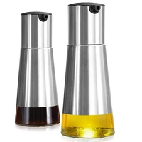 hot sale olive oil and vinegar dispenser set 2 pack olive oil dispenser cruet with elegant glass bottle and drip free design