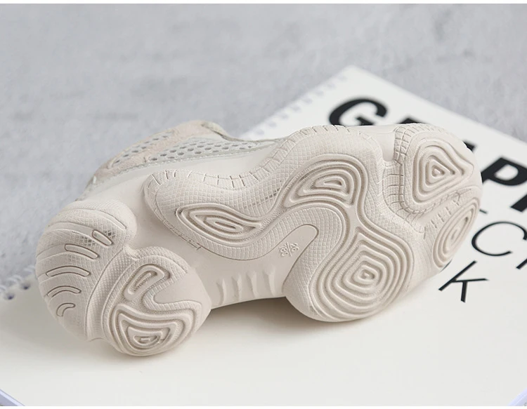 Детские черные замшевые кожаные кроссовки сетчатые дышащие для девочек и