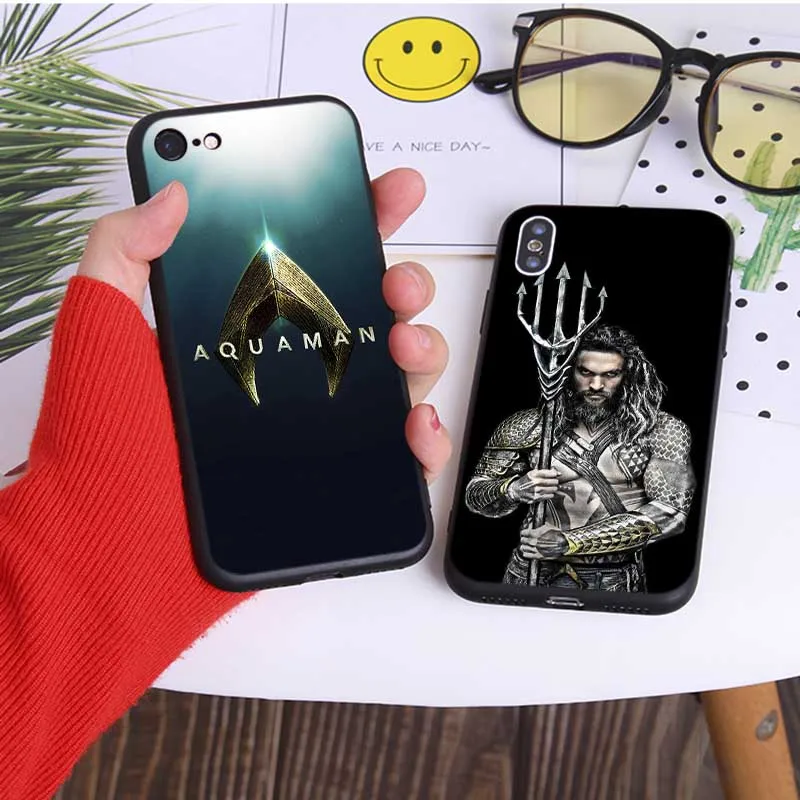 Телефон чехол для iPhone 7 XR X 6S 8 XS MAX 6 plus SE 5s Мягкий силиконовый комиксы фильм Aquaman |