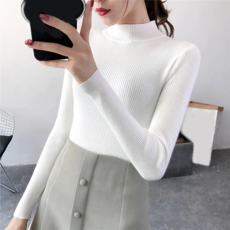 Женский свитер пальто осенняя зимняя вязаная одежда длинный рукав тонкий теплый
