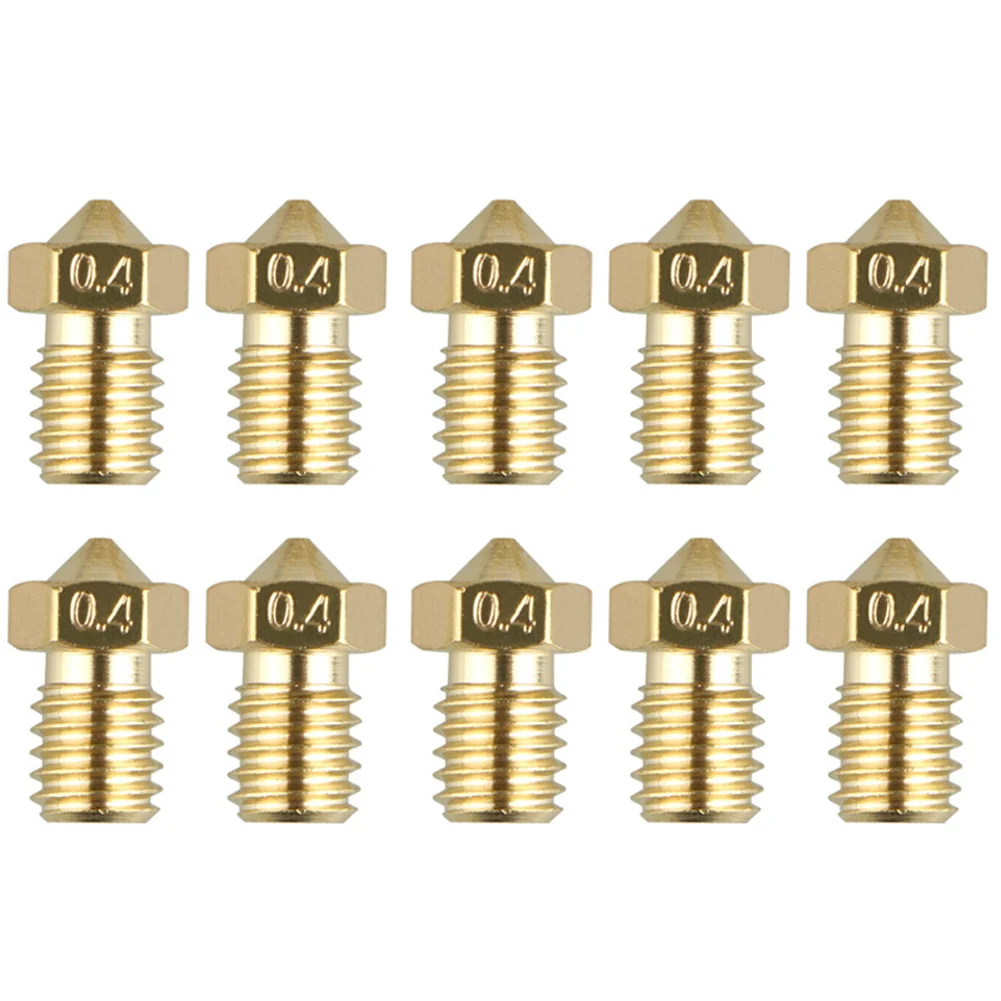 Латунная насадка для экструдера 10 шт. Печатная головка резьба 0 4 мм 1 75 3D принтера