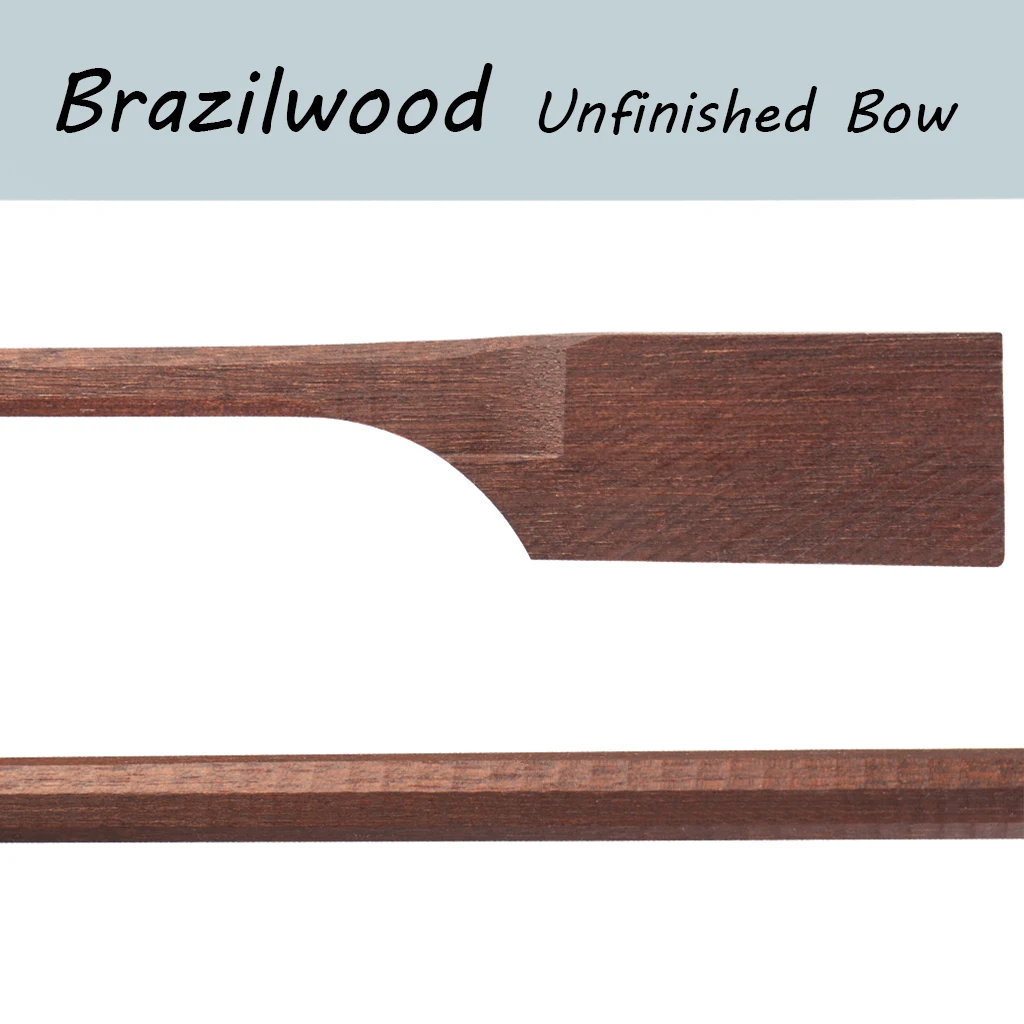 

1PC 4/4 Baroque Style Violin Bow Stick Blank Unfinished Brazilwood Violin Bow Stick Violin Bow Wood Stick