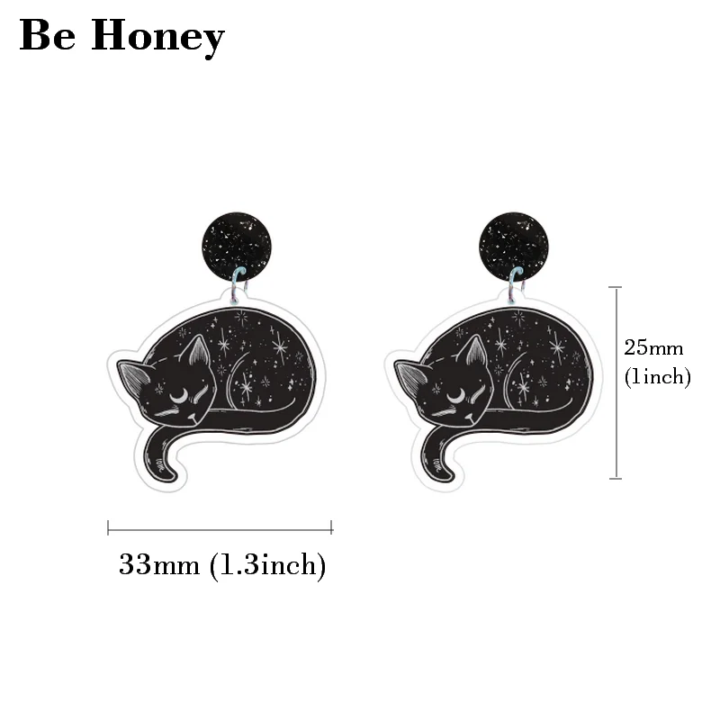 Черная луна мистическая филигранная витажная Готическая кошмарная кошка