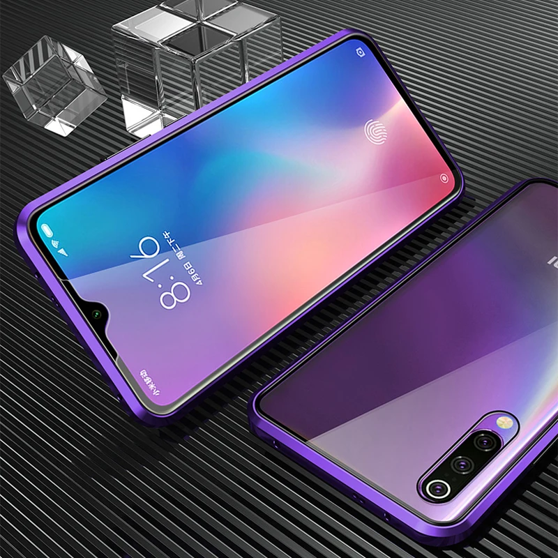 Purple RDCY Магнитная Адсорбция металлическое Стекло чехол для Xiaomi mi 8 9 se POCO F1 CC9E A3 Lite 6X A2 K20 mi 9T Pro CC9 Red mi 8 Note 7 8Pro - Цвет: Purple