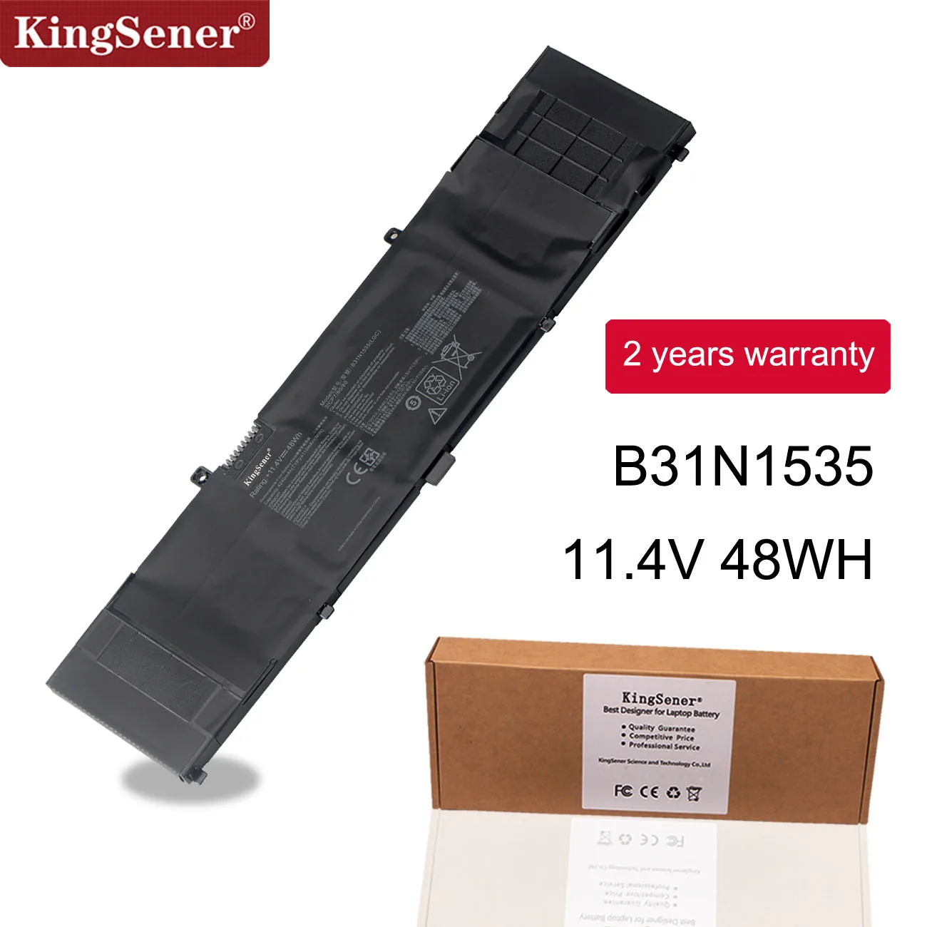 Kingsener B31N1535 Аккумулятор для ноутбука Asus ZenBook UX310 UX310UA UX310UQ UX410 UX410UA UX410UQ U4000U U400UQ RX310U 11,4 V 48WH