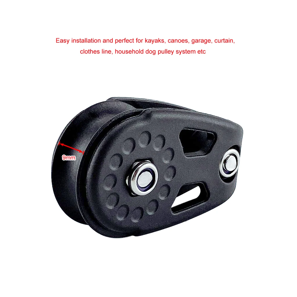 2X Nylon Kayak Boat Rope Pulley Block Marine Sheave Lifting Anchor Wheel Accessories Sailing Dinghy Outdoor Water Sport Hardware |