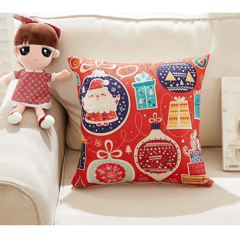 

Новинка 2022 Рождественская тематическая подушка 45x45 см Новогоднее украшение на елку подходит для украшения семейного комнаты