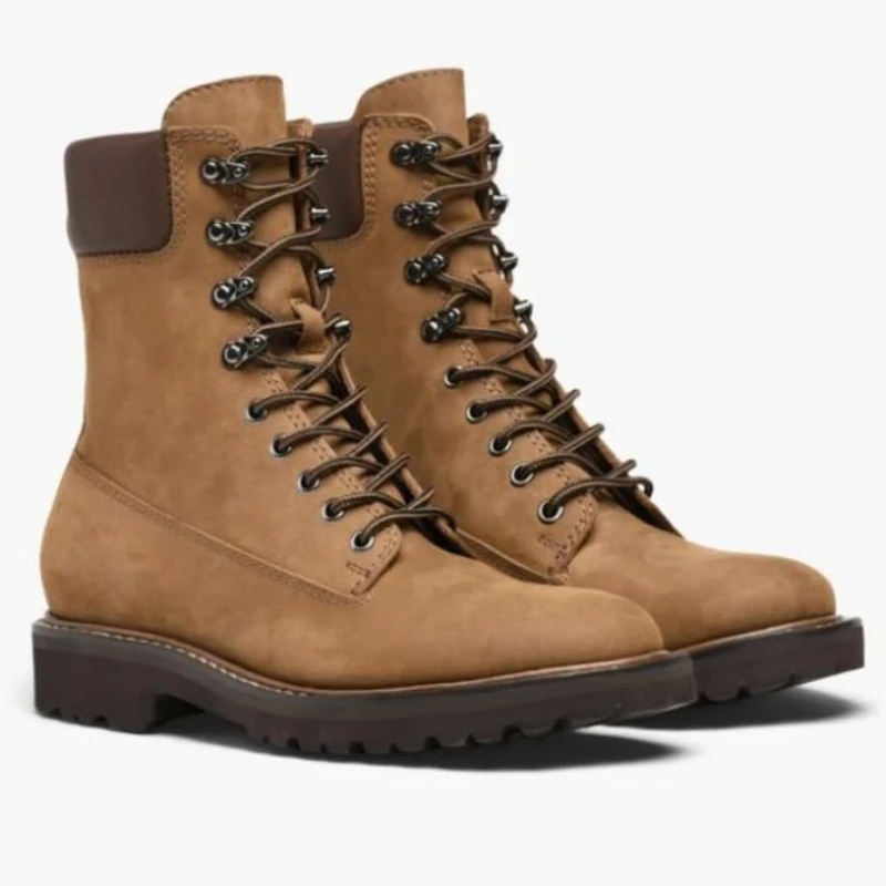 

Men Outdoor Adventure High Top Lace Up Martin Boots PU Leather Desert Boots Motorcycle Boots Trend Hot Selling Men Boots 5KE463