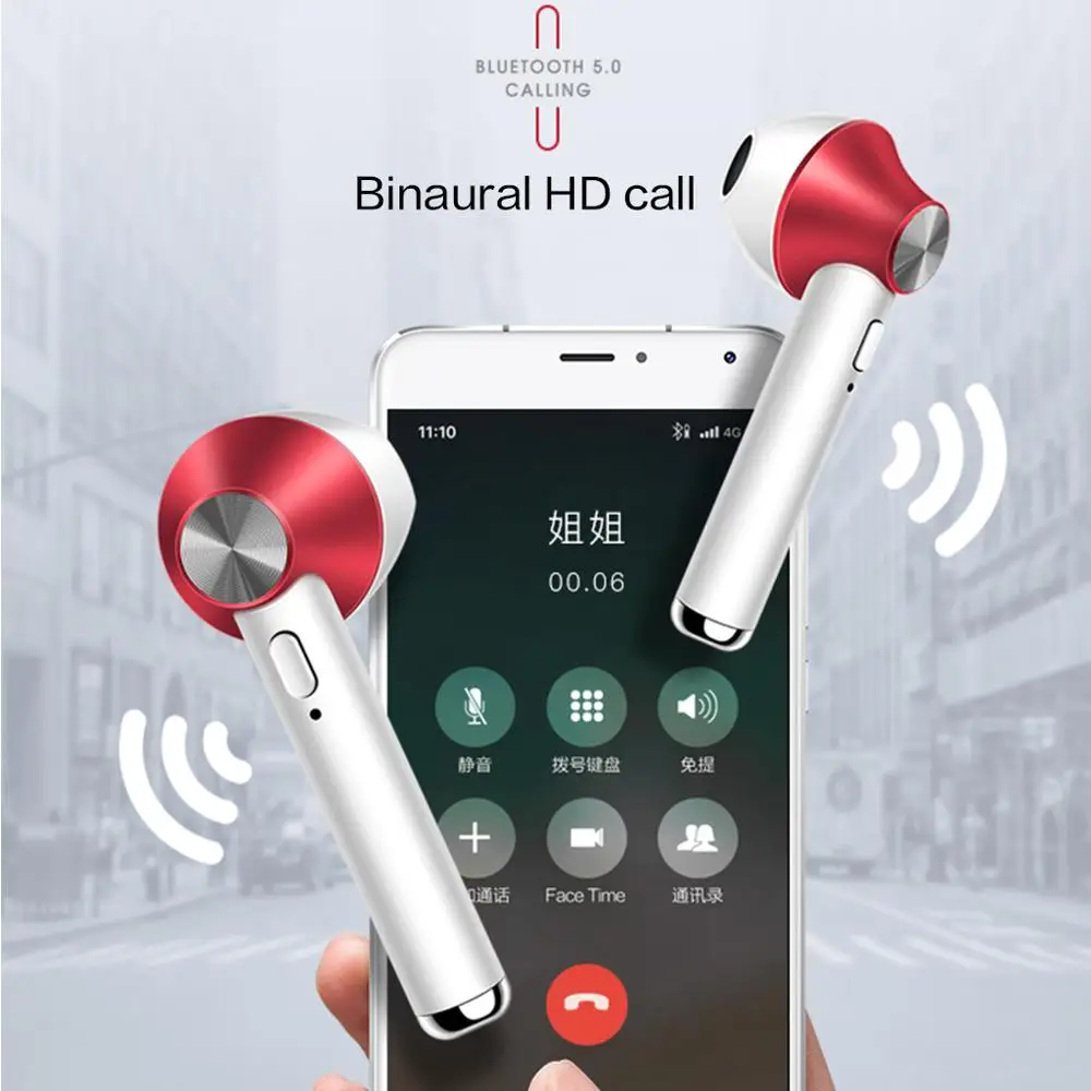 D012 наушники вкладыши TWS Bluetooth Беспроводной 4 2 Управление bluetooth kulaklık|Наушники и