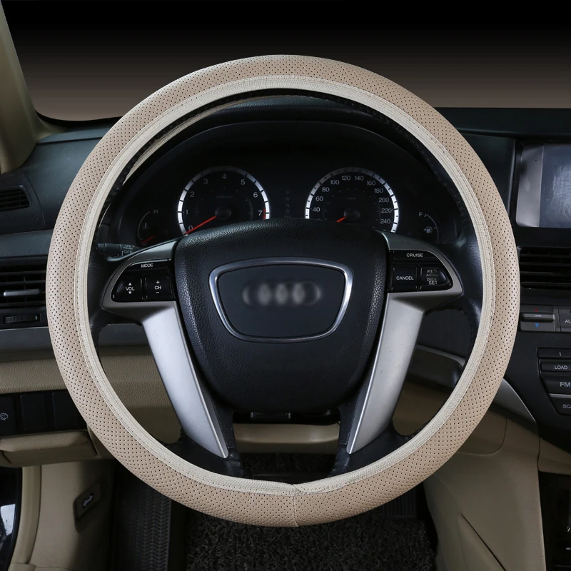 Автоматическое рулевое колесо крышка ПУ микрофибровый нескользящий чехол