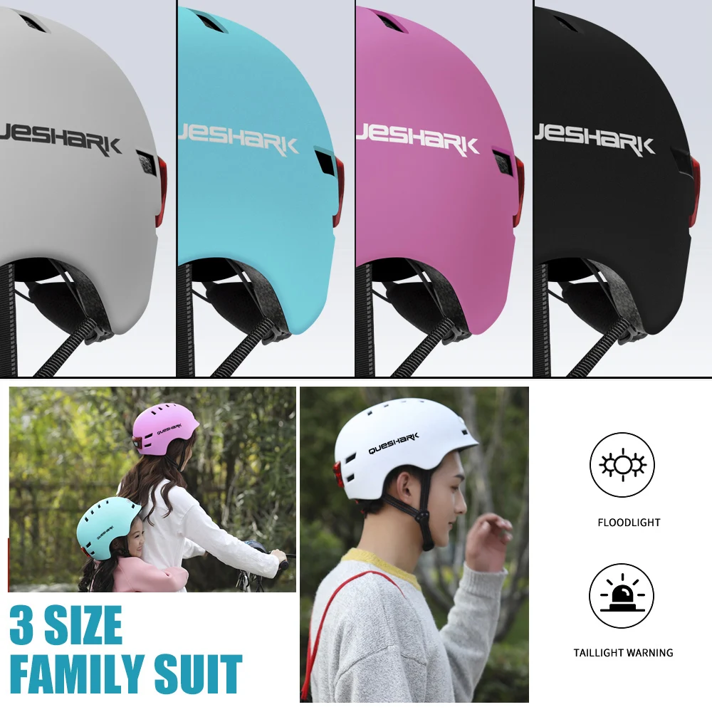 QUESHARK Pro Передний + задний светильник для подростков детей мужчин женщин