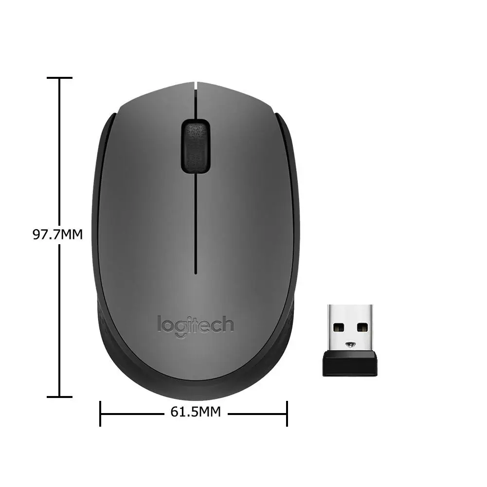 Logitech M170 2.4GHz Wireless Mouse 1000 DPI 3 Button two-way wheel Mice Mouse with Nano Receiver for PC Computer Laptop images - 6