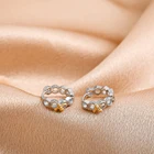 Простые геометрические полые металлические маленькие серьги-кольца для женщин, милые маленькие пчелы и соты, бриллиантовые украшения для вечерние, подарок